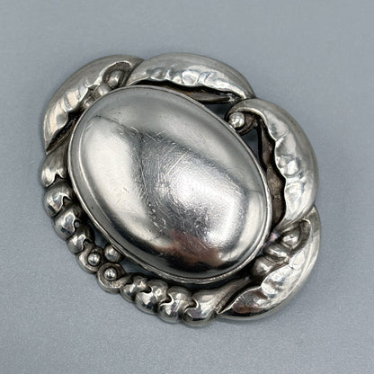 Estate Georg Jensen Large Sterling Silver Brooch No.146