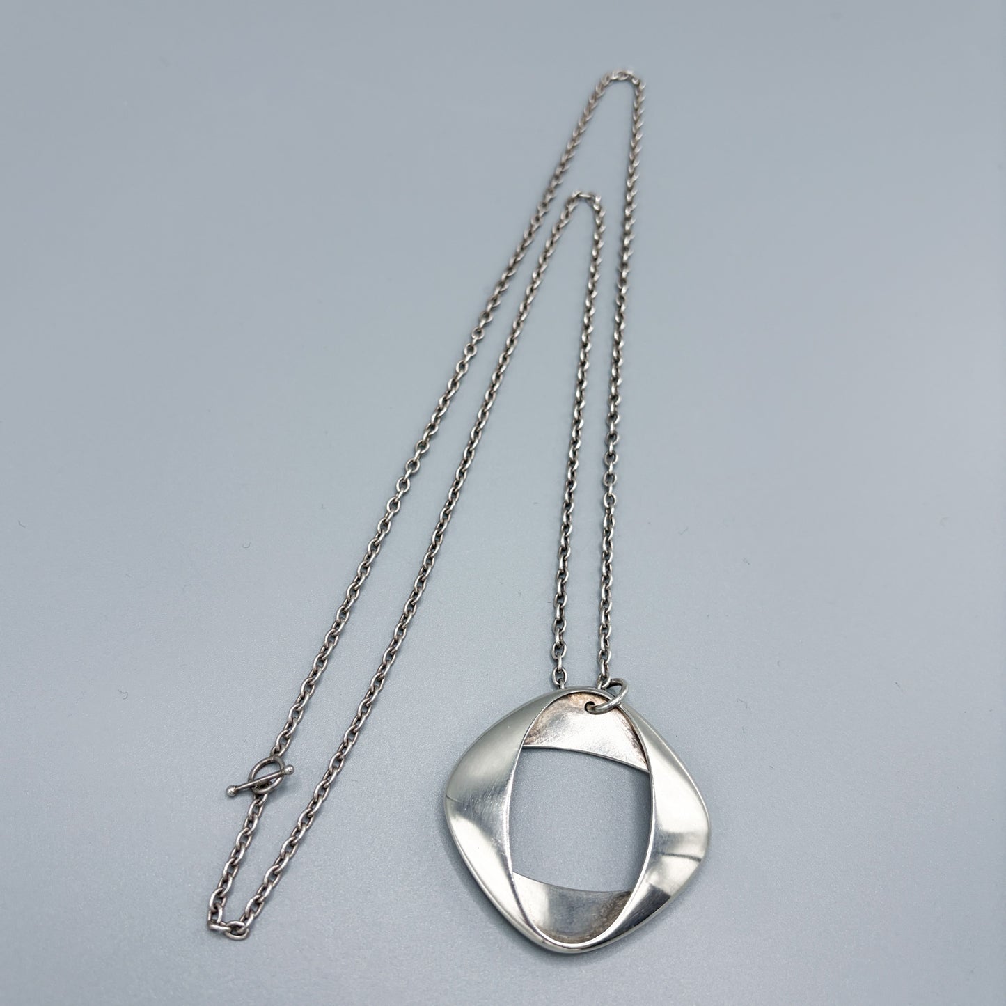 Estate Georg Jensen Sterling Silver Modernist Pendant Design No. 368 by Henning Koppel