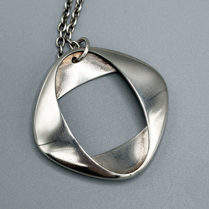 Estate Georg Jensen Sterling Silver Modernist Pendant Design No. 368 by Henning Koppel