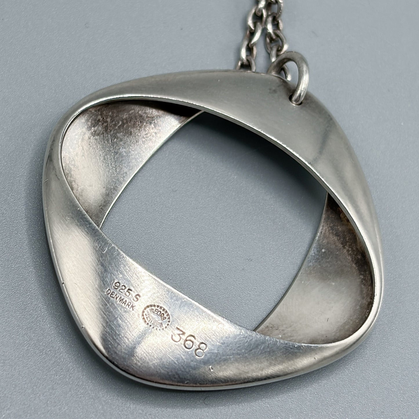 Estate Georg Jensen Sterling Silver Modernist Pendant Design No. 368 by Henning Koppel
