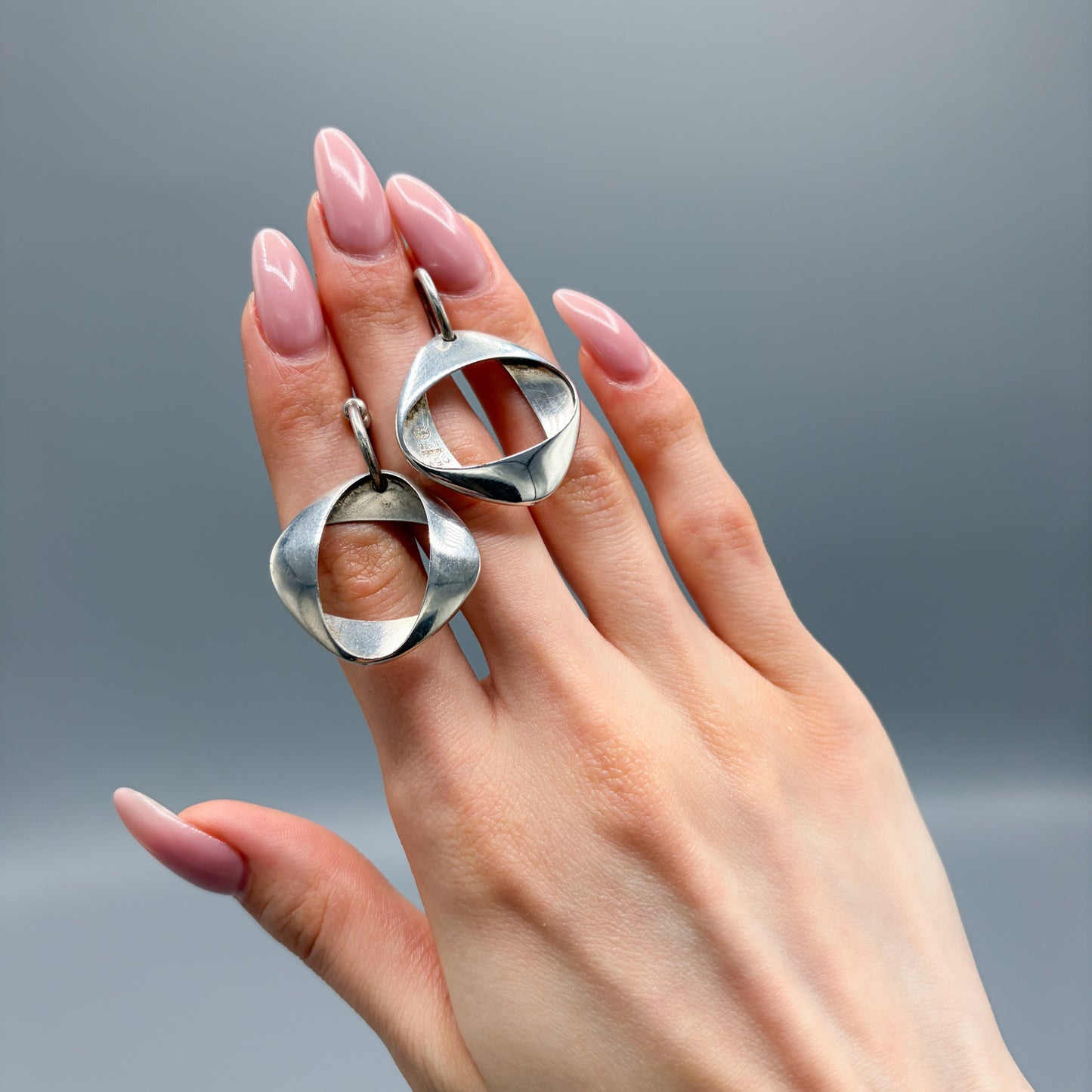Georg Jensen Silver Earrings by Henning Koppel No.190
