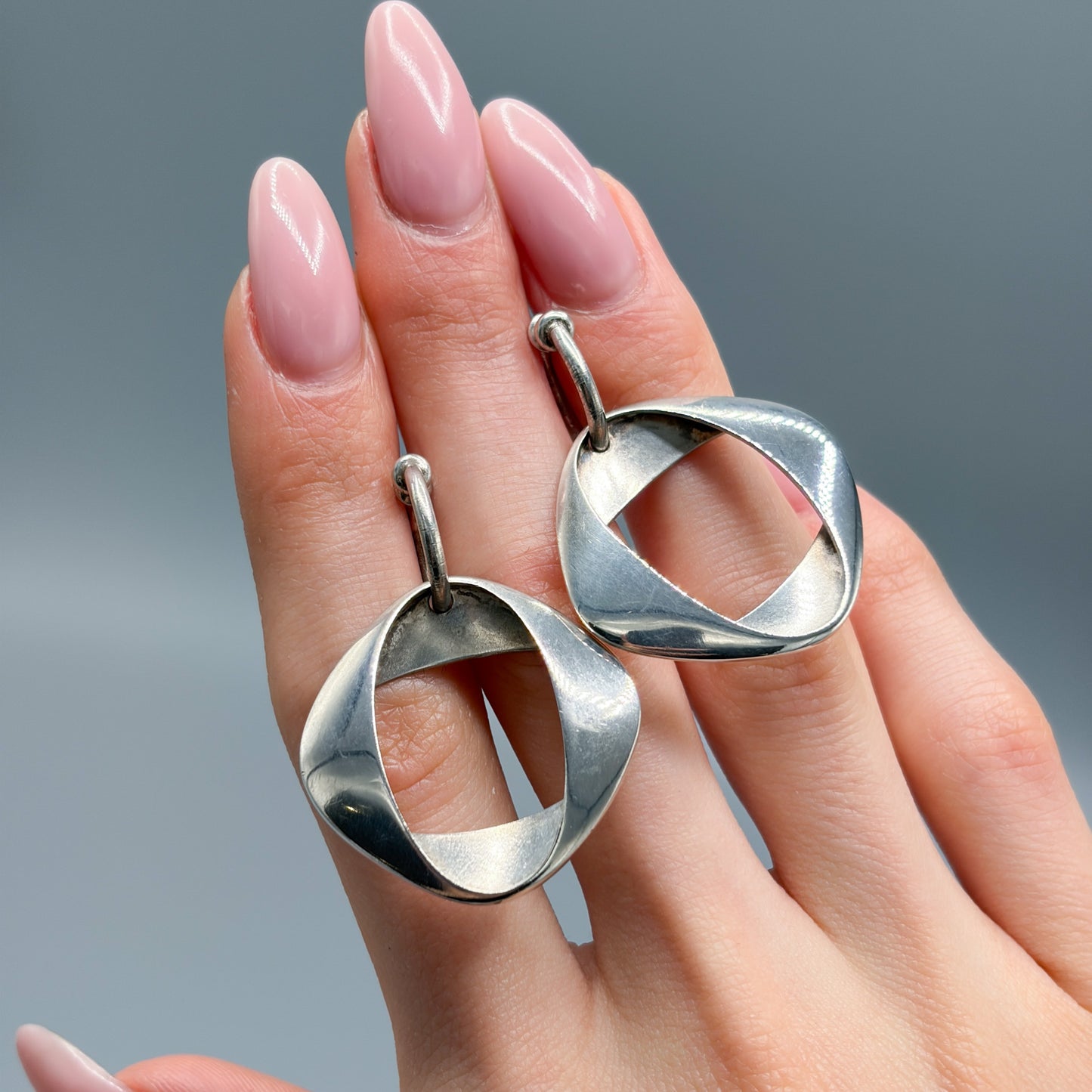 Georg Jensen Silver Earrings by Henning Koppel No.190
