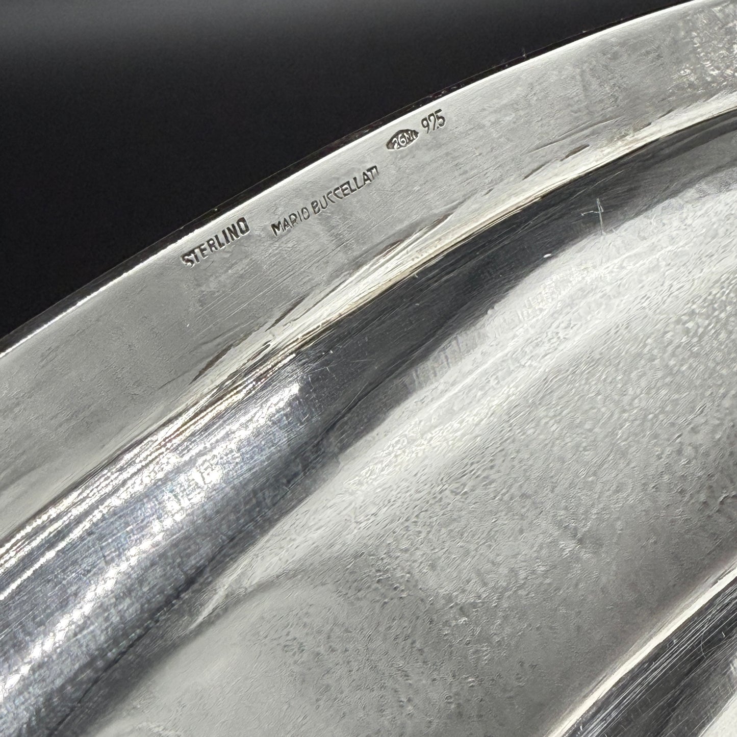 Estate Buccellati Sterling Silver Oval Tray