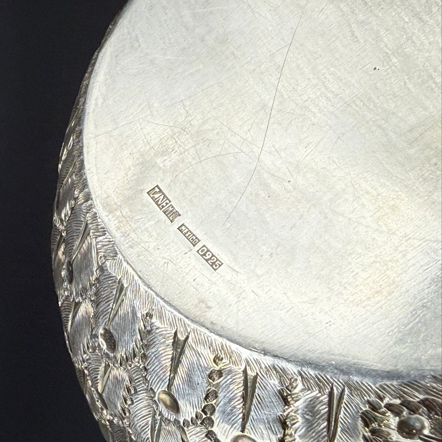 Estate Sterling Silver Swan Pair Cachepot