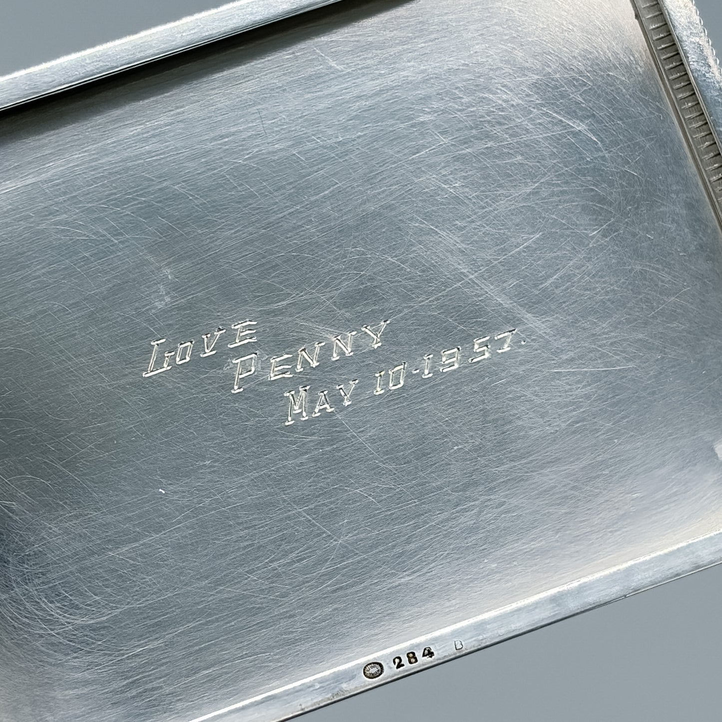 Georg Jensen Sterling Silver Large Cigarette Box No. 284B by Jorgen Jensen