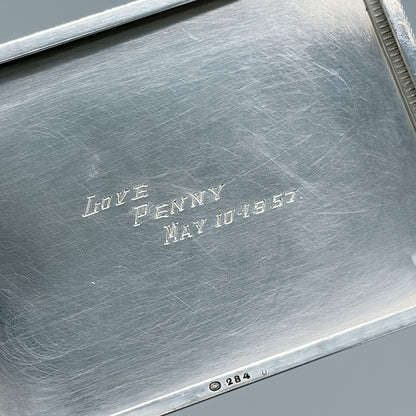 Georg Jensen Sterling Silver Large Cigarette Box No. 284B by Jorgen Jensen