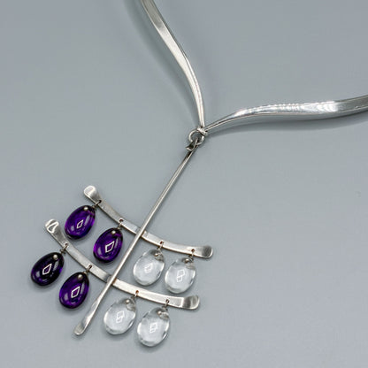 Estate Georg Jensen Sterling Silver Neck Ring and Pendant by Torun No.169/135