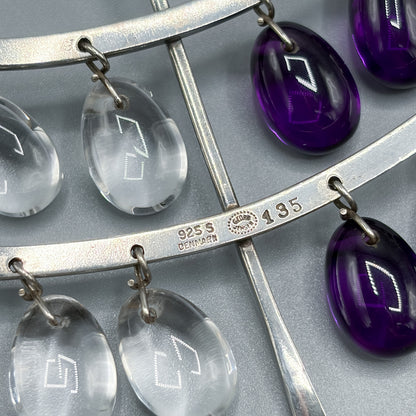 Estate Georg Jensen Sterling Silver Neck Ring and Pendant by Torun No.169/135