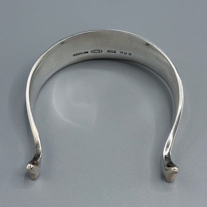 Vintage Georg Jensen Sterling Silver Smokey Rutilated Quartz Bangle No 203 by Vivianna Torun