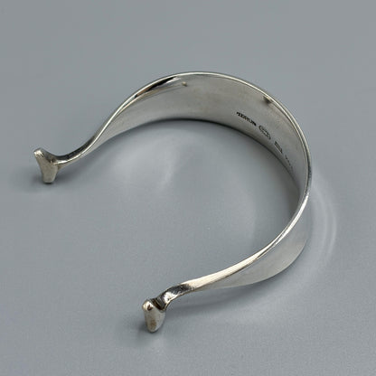 Vintage Georg Jensen Sterling Silver Smokey Rutilated Quartz Bangle No 203 by Vivianna Torun