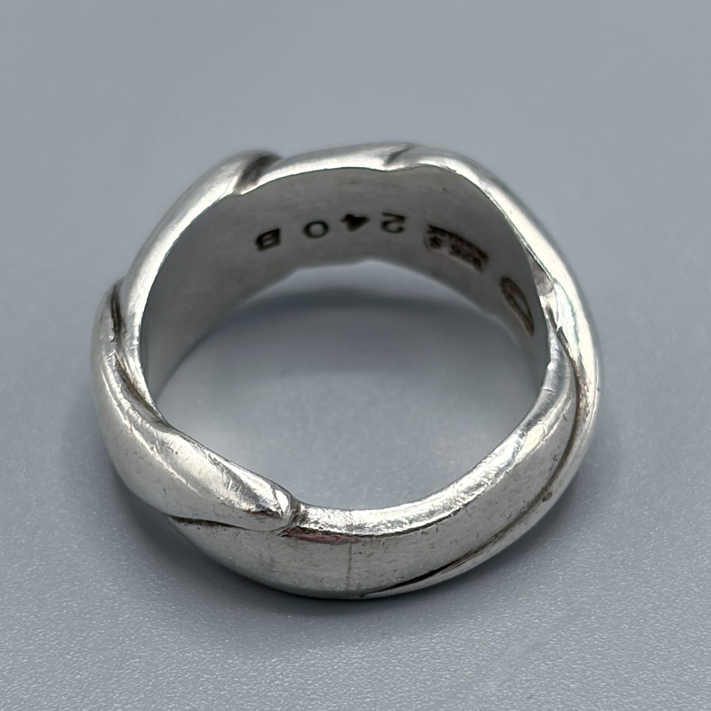 Georg Jensen Sterling Silver and 18K Ring by Ole Kortzeau No.240B