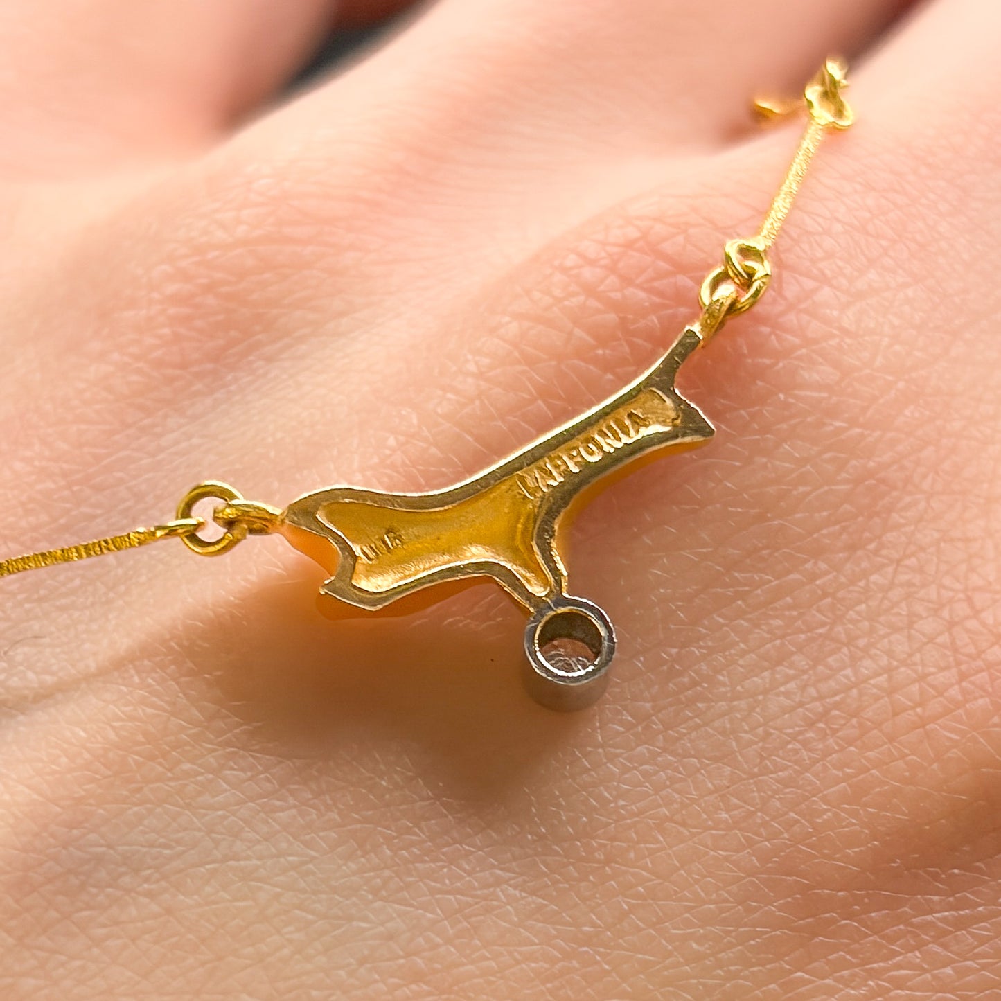 Estate 18K, Diamond Handmade Necklace by Lapponia , Designed by Björn Weckström