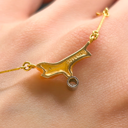 Estate 18K, Diamond Handmade Necklace by Lapponia , Designed by Björn Weckström
