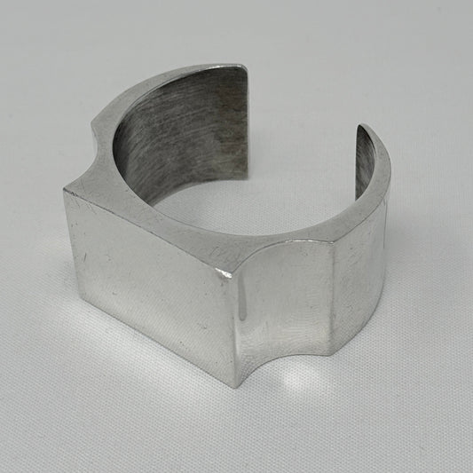 Estate Sterling Silver Large Rectangular Open Cuff