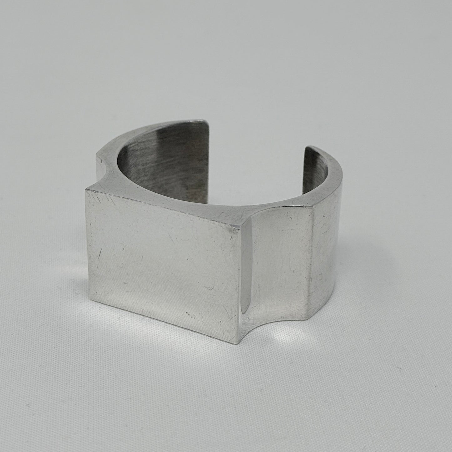 Estate Sterling Silver Large Rectangular Open Cuff