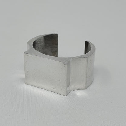 Estate Sterling Silver Large Rectangular Open Cuff