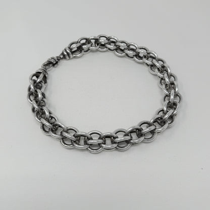 Italian Sterling Silver Large Open Oversized Link Chain Necklace