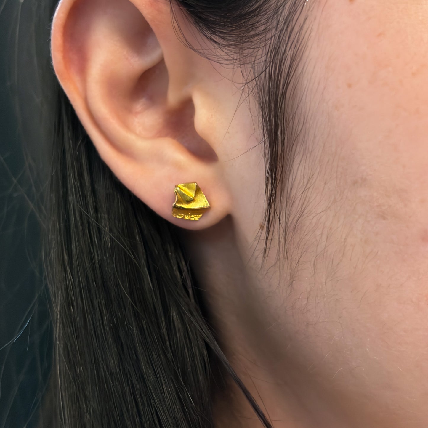 Estate 18K, Handmade Iceblock Earrings by Lapponia, Designed by Björn Weckström