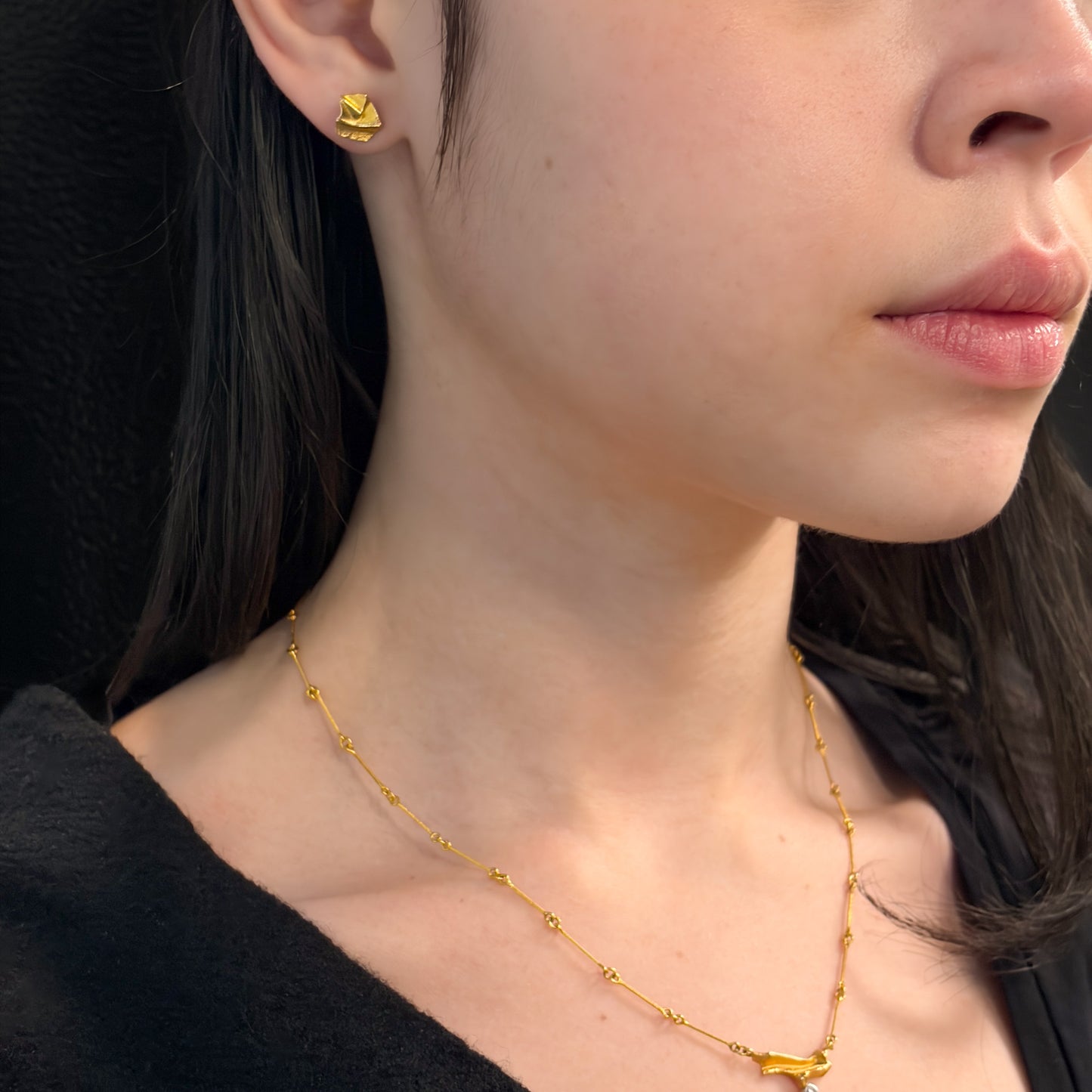 Estate 18K, Handmade Iceblock Earrings by Lapponia, Designed by Björn Weckström