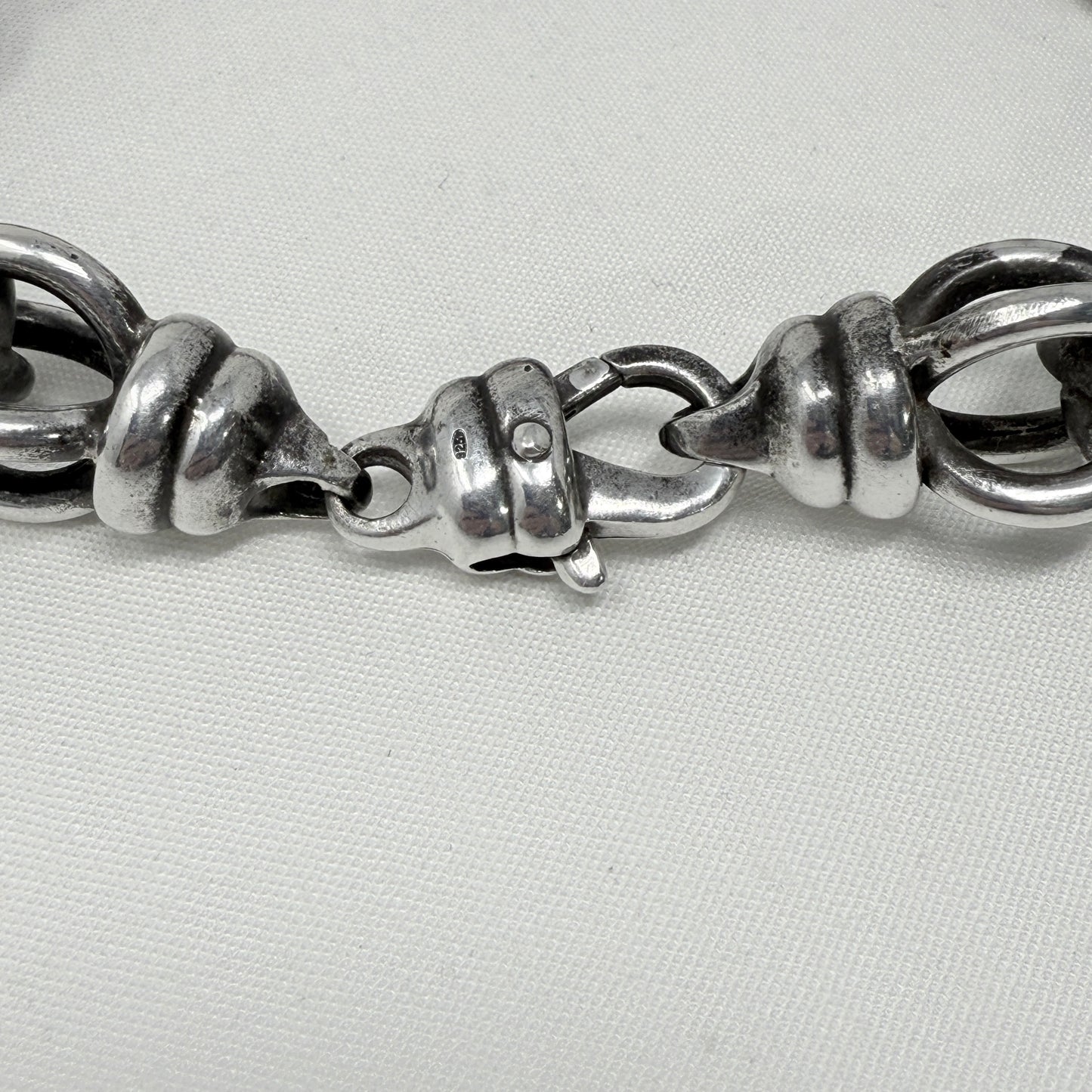 Italian Sterling Silver Large Open Oversized Link Chain Necklace