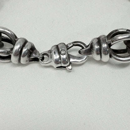 Italian Sterling Silver Large Open Oversized Link Chain Necklace
