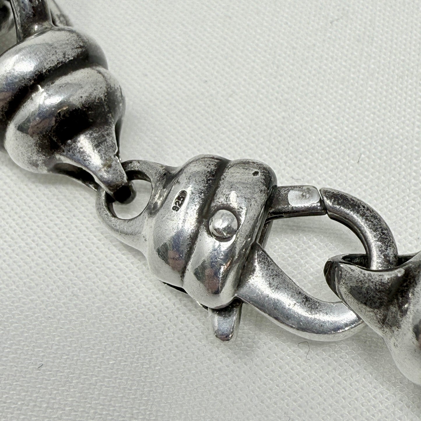 Italian Sterling Silver Large Open Oversized Link Chain Necklace