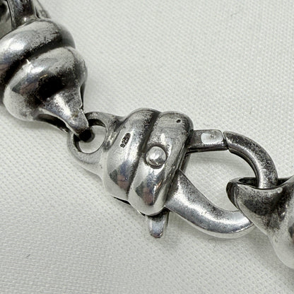 Italian Sterling Silver Large Open Oversized Link Chain Necklace