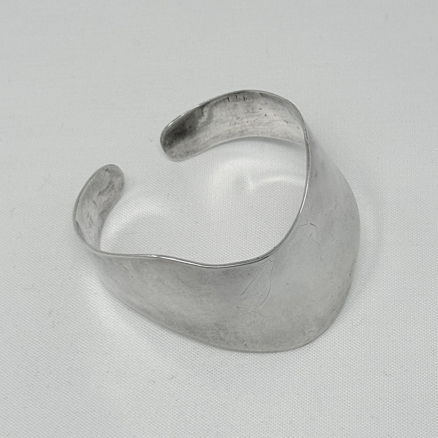 Estate Sterling Silver Handmade Open Cuff Bracelet