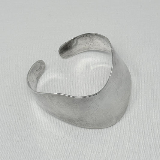Estate Sterling Silver Handmade Open Cuff Bracelet