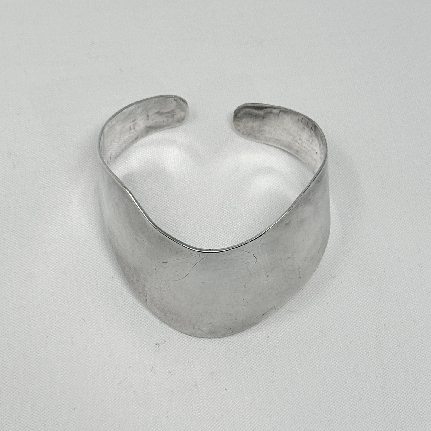 Estate Sterling Silver Handmade Open Cuff Bracelet