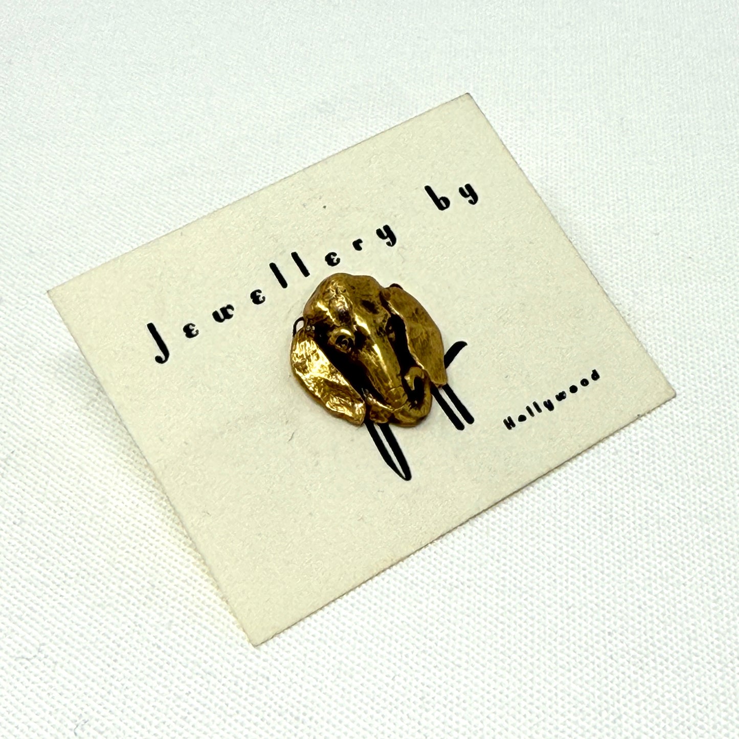 Estate Joseff of Hollywood Russian Gold Plated Elephant Tie Tack