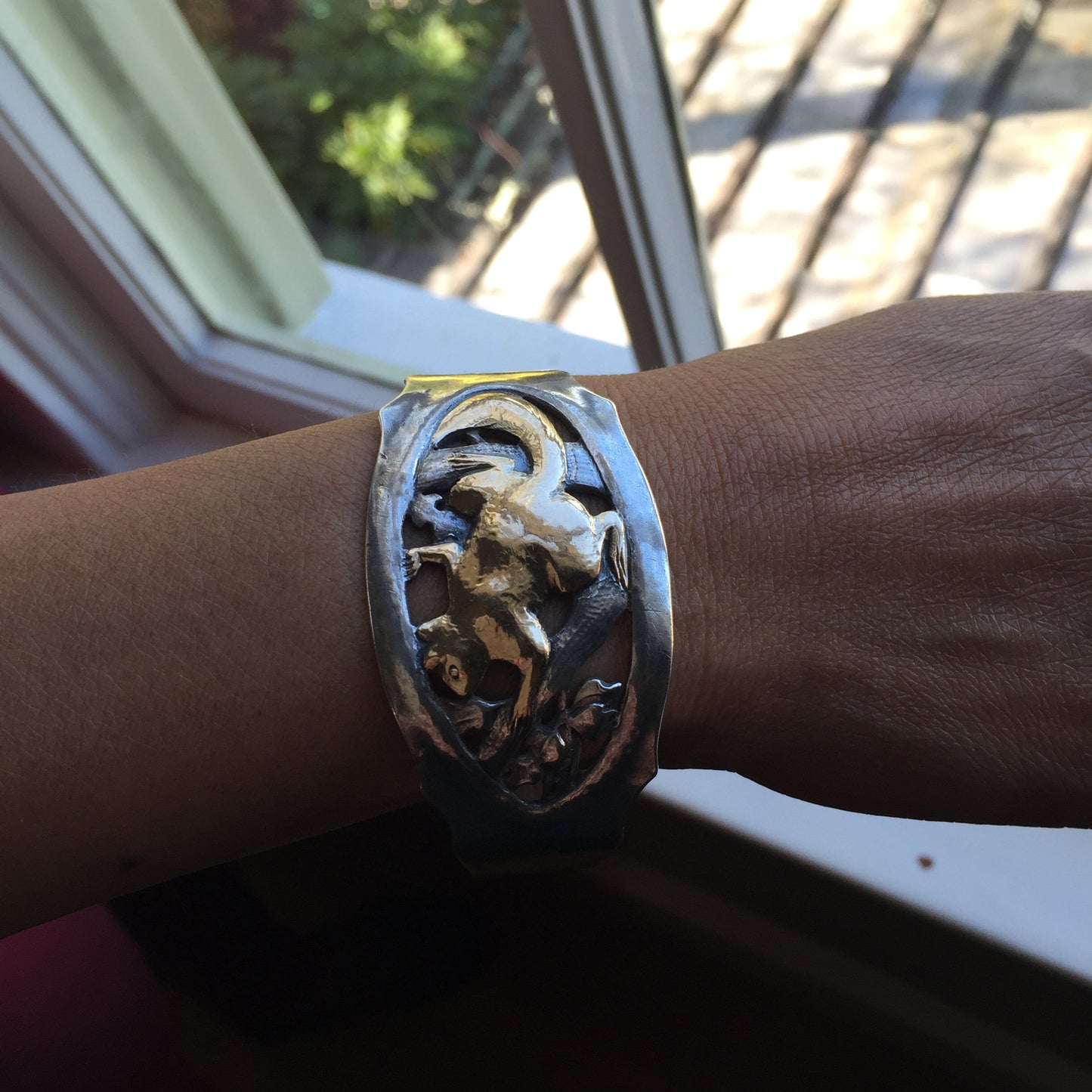 Peer Smed Sterling Silver "Squirrel" Cuff Bracelet