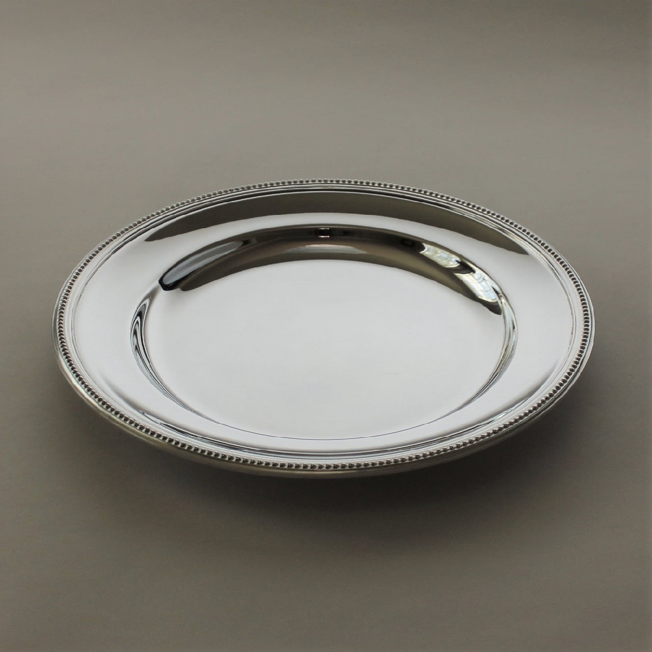 Estate Christofle France Silver Plated "Perles" Round Platter