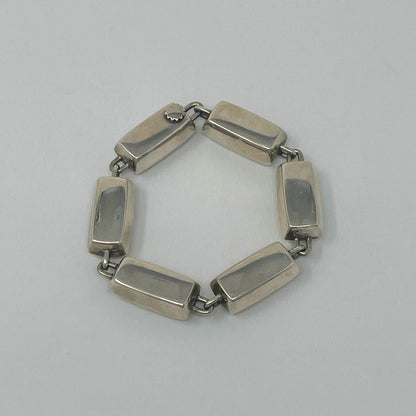 Estate Hans Hansen Sterling Silver Bold Modern "Block" Bracelet