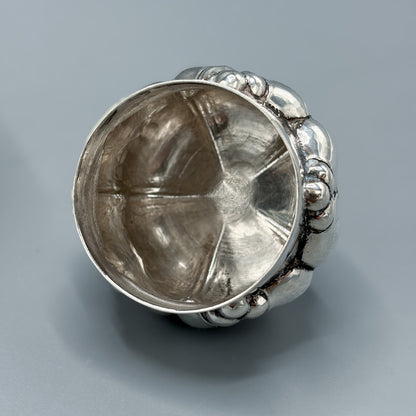 Estate Georg Jensen 830 Silver Art Nouveau Tea Caddy with Amber Finial no.137