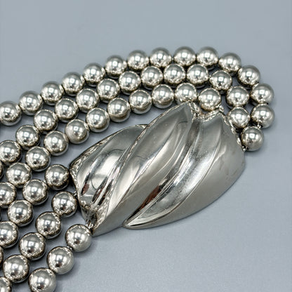 Estate Sterling Silver 3 Strand Necklace by Von Musulin