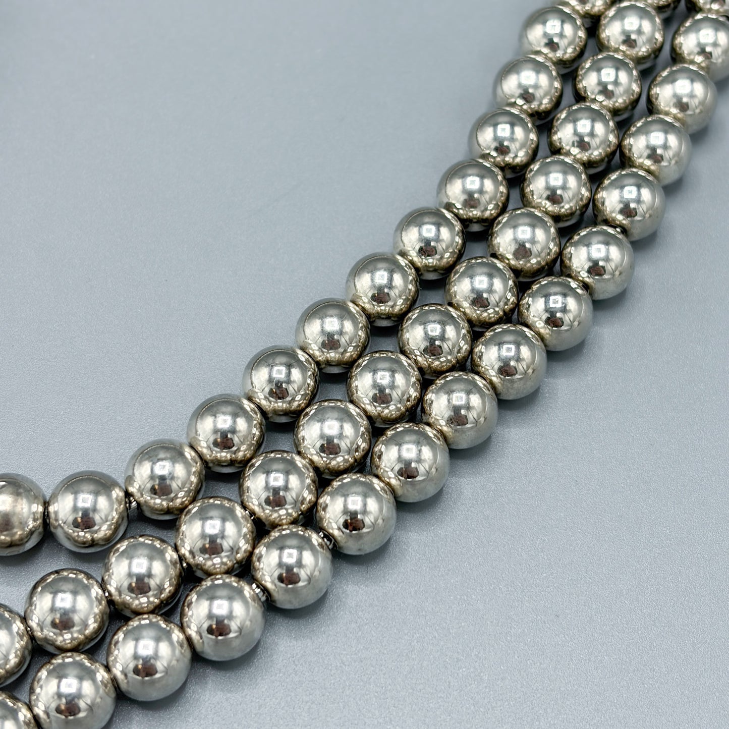 Estate Sterling Silver 3 Strand Necklace by Von Musulin