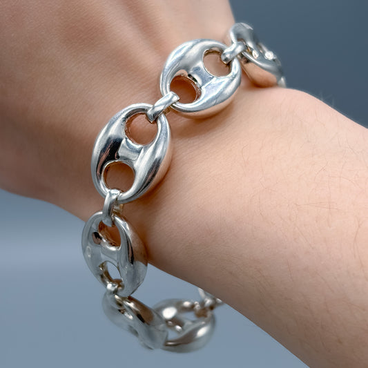Estate Sterling Silver Mariner bracelet by Milor