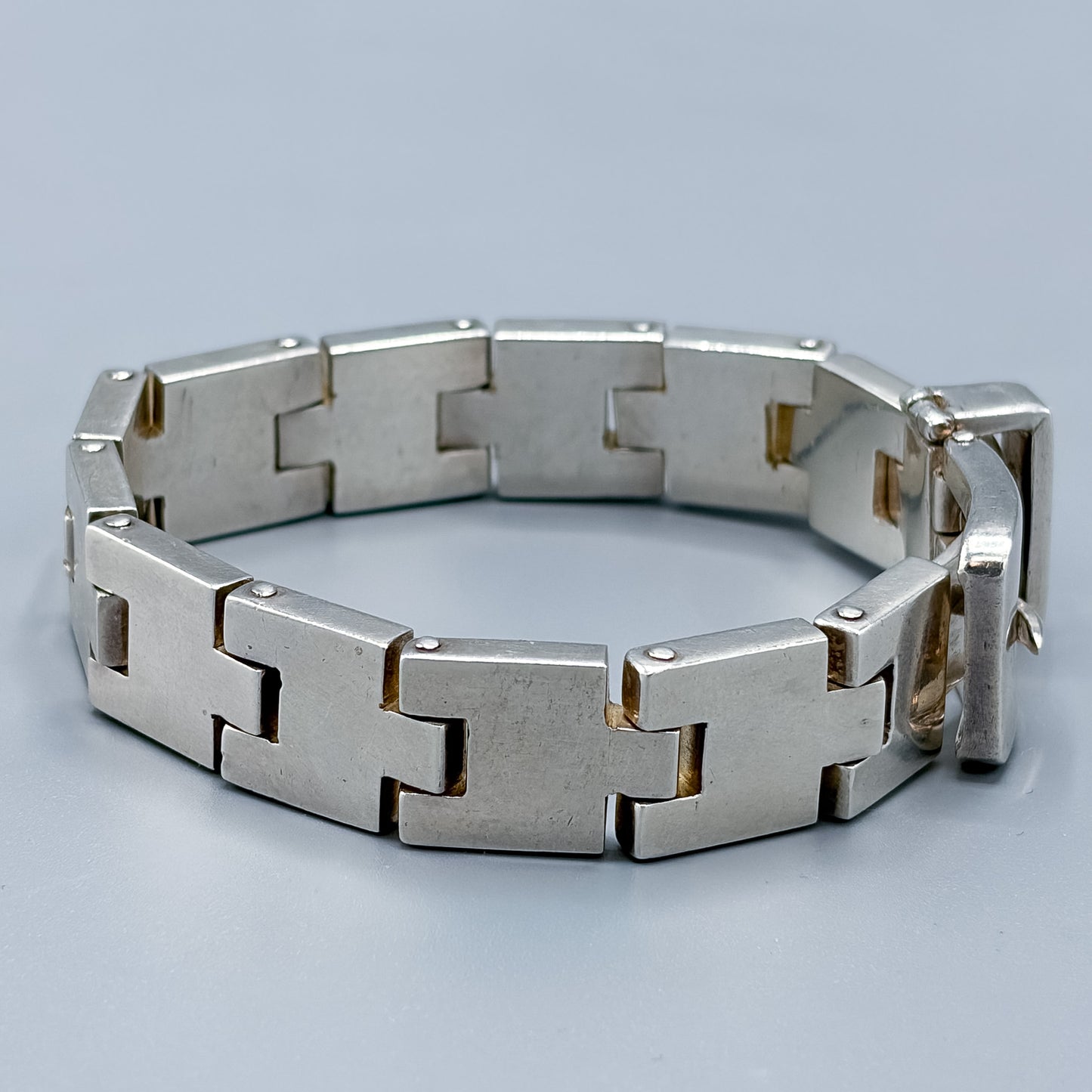 Estate Sterling Silver Buckle Bracelet by William Spratling