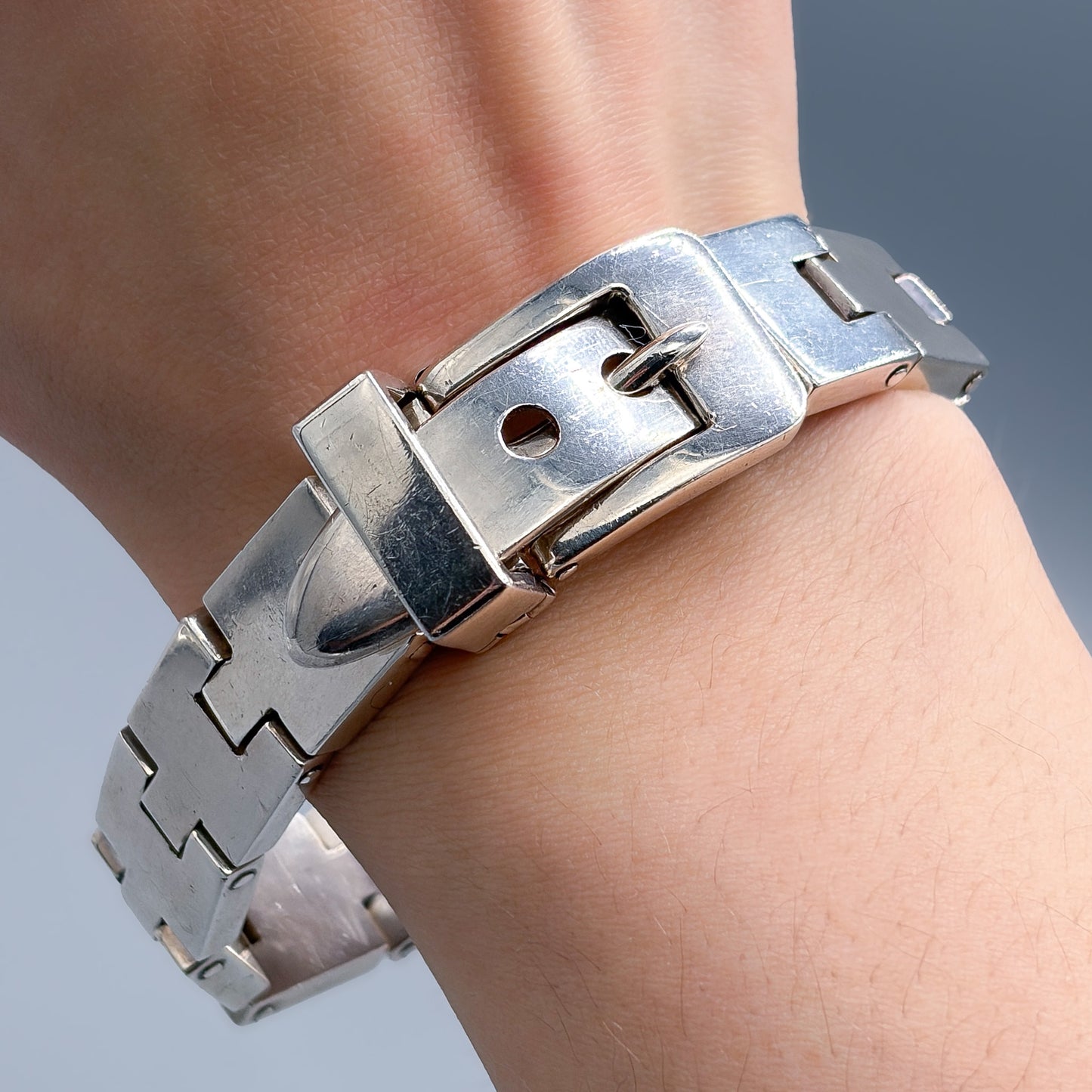 Estate Sterling Silver Buckle Bracelet by William Spratling