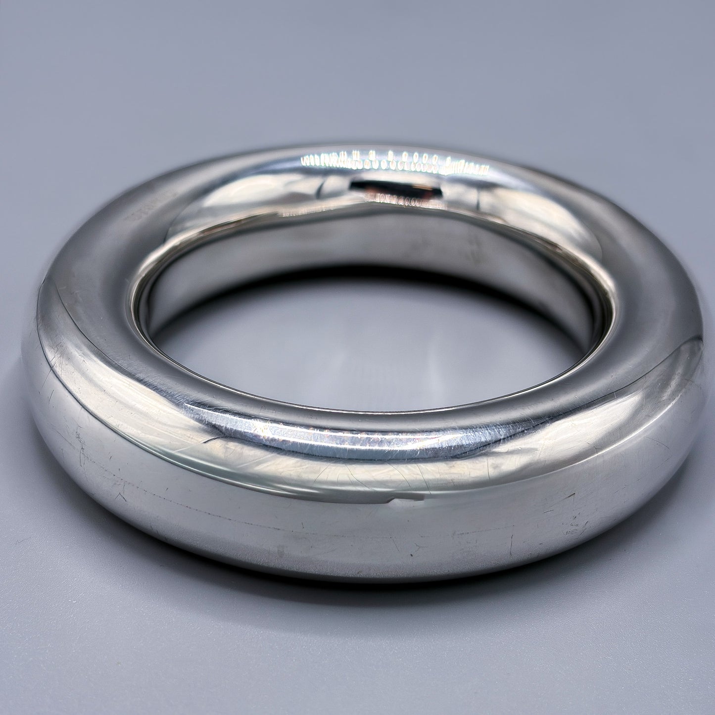 Estate Sterling Silver Tiffany Doughnut Bangle C. 2000
