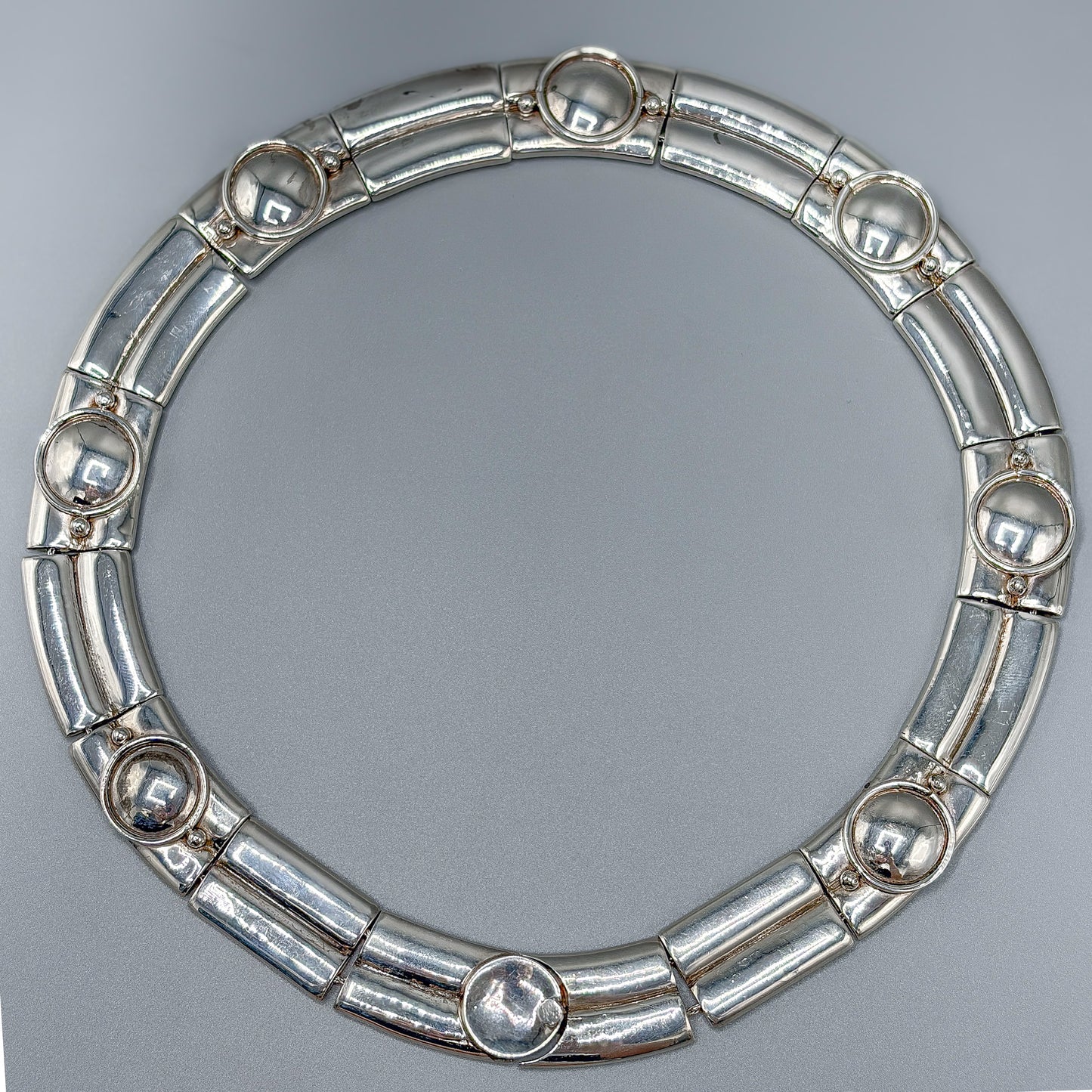 Estate William Spratling Successors Modernist Collar Necklace