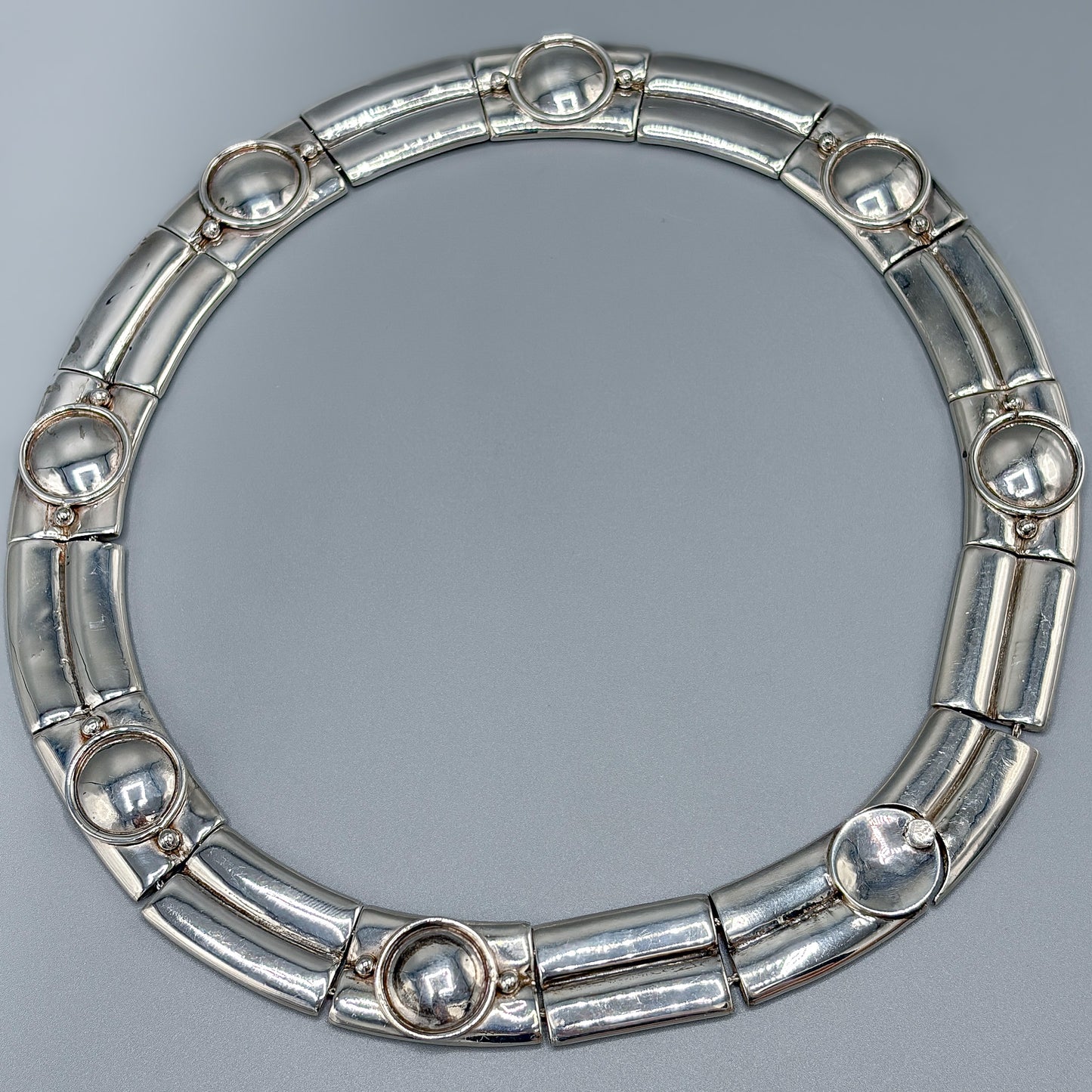 Estate William Spratling Successors Modernist Collar Necklace