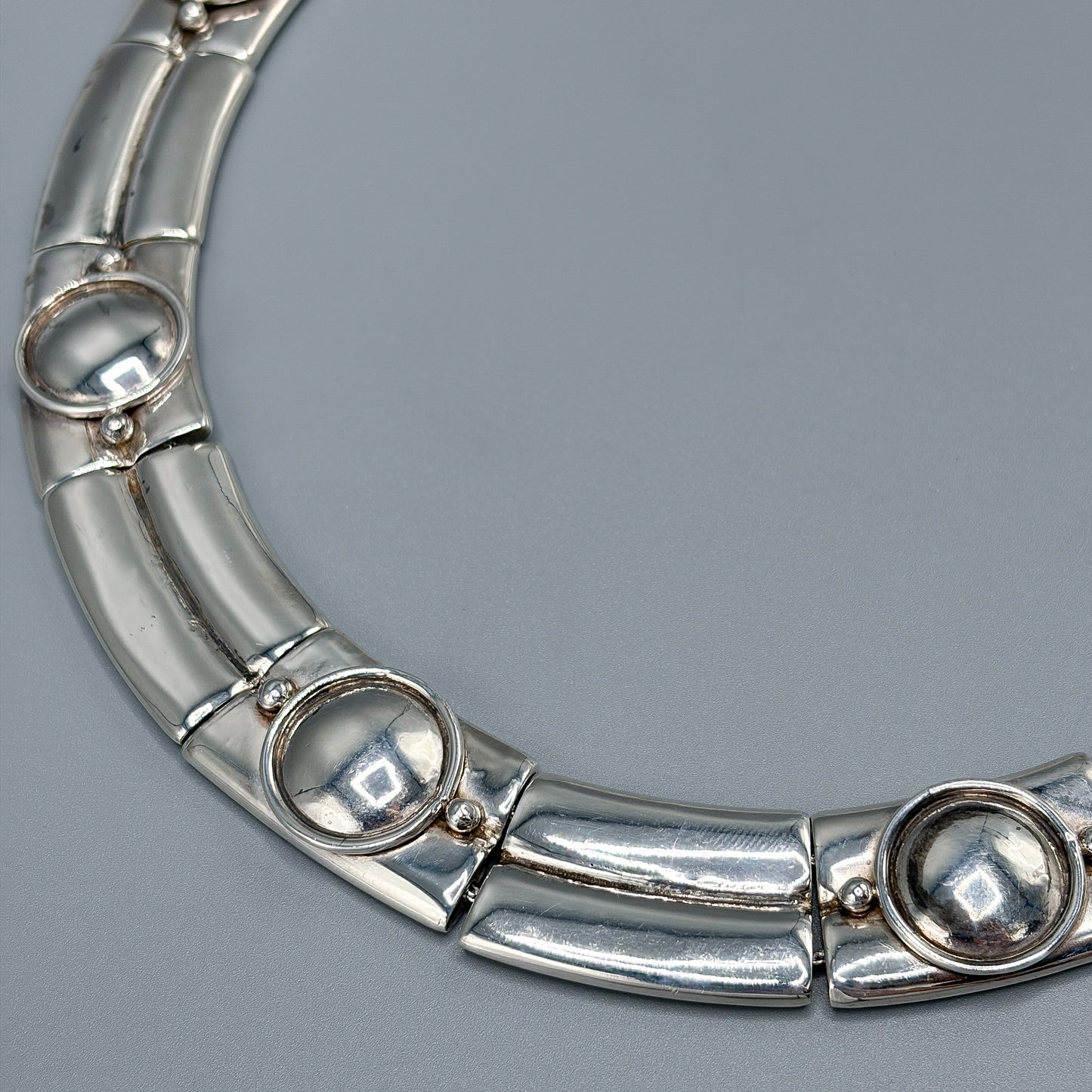 Estate William Spratling Successors Modernist Collar Necklace