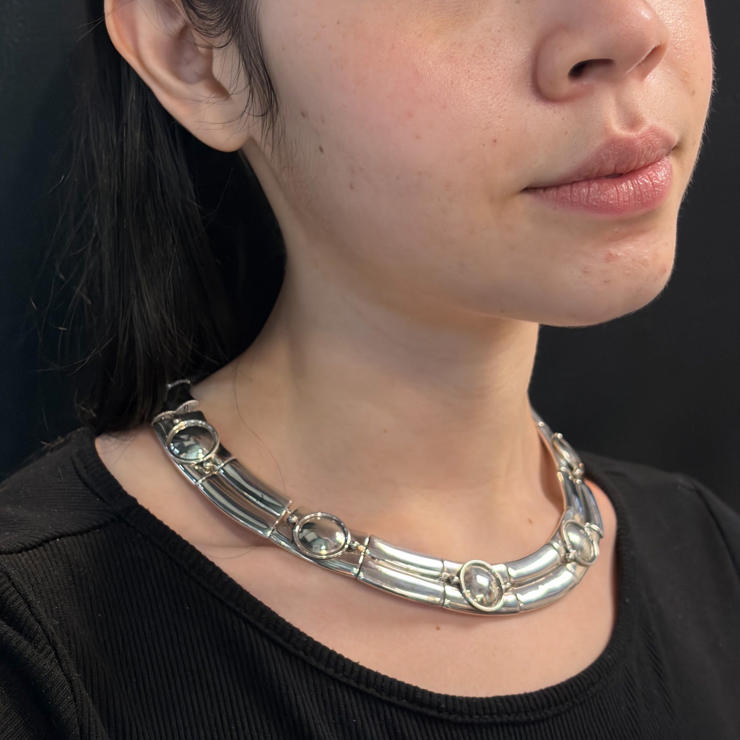 Estate William Spratling Successors Modernist Collar Necklace