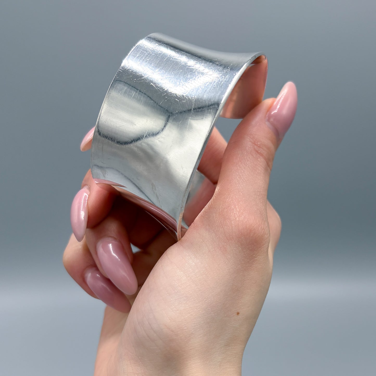 Estate Anton Michelson Sterling Silver Modernist Cuff