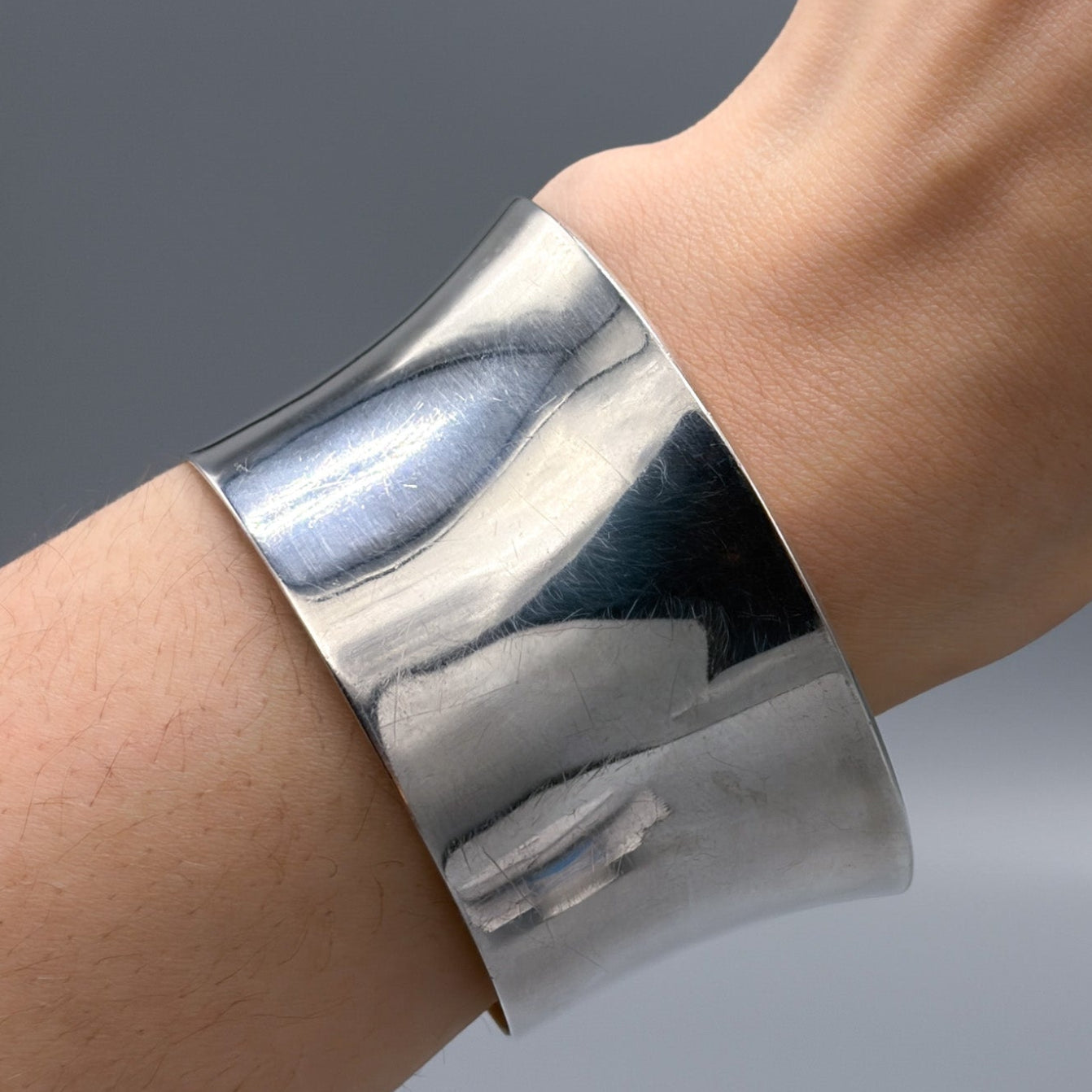 Estate Anton Michelson Sterling Silver Modernist Cuff