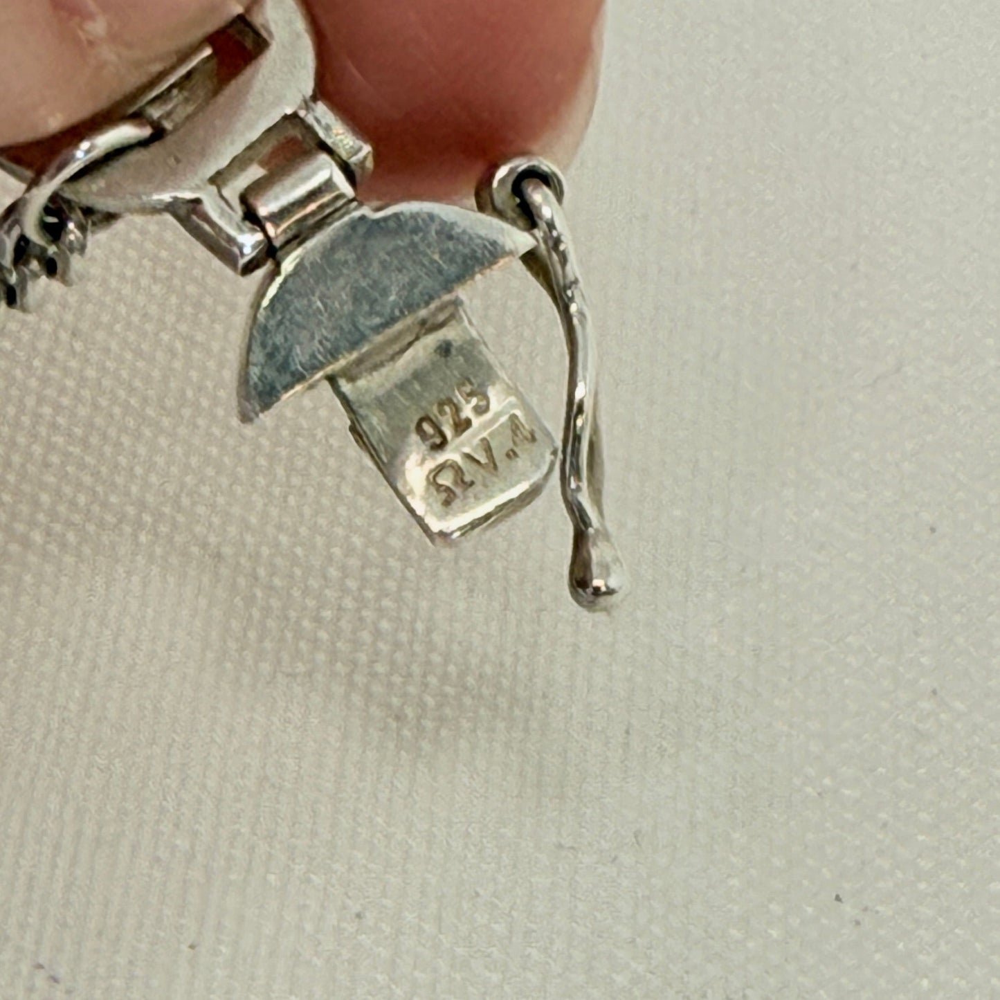 Estate Sterling Silver Greek Key Link Bracelet