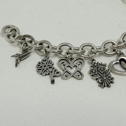 Estate James Avery Sterling Silver Thirteen Charm Bracelet