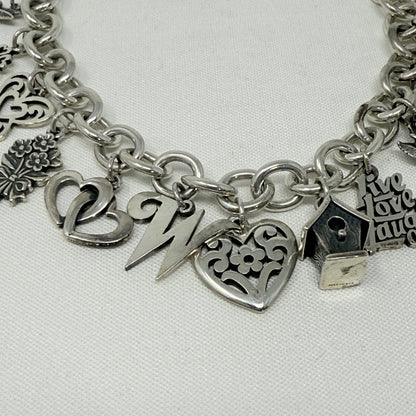 Estate James Avery Sterling Silver Thirteen Charm Bracelet